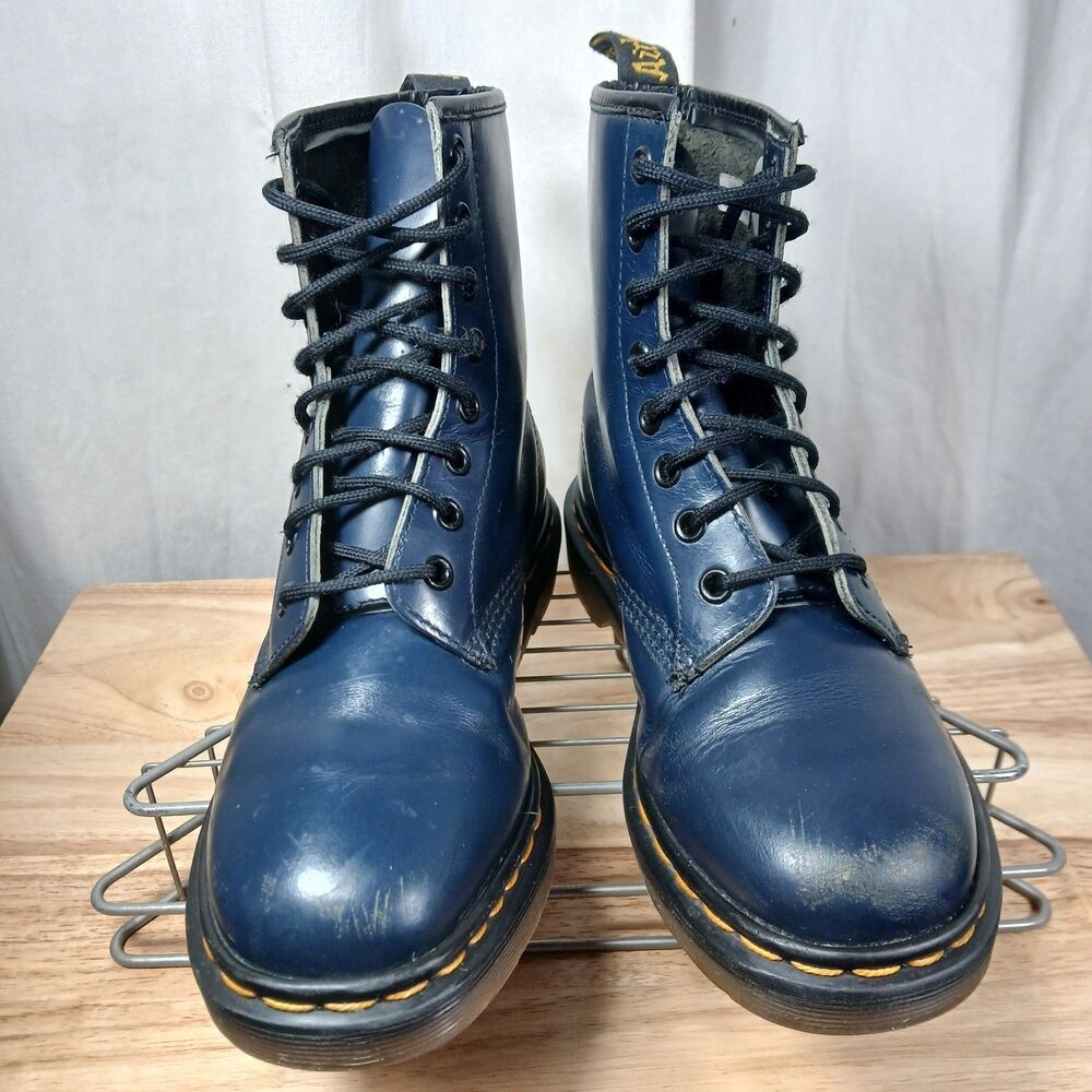 Vtg Dr. Martens Combat Boots Cobalt Blue UK Men's 4.5 /US Men's 5.5/US Women's 7